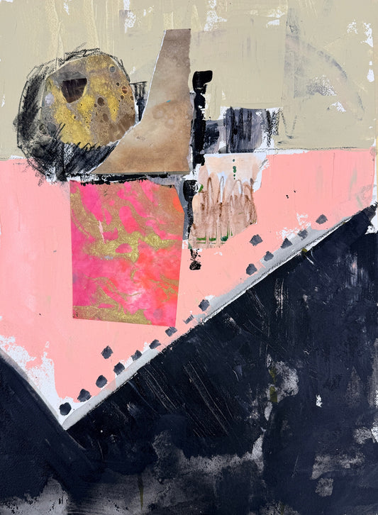 Pink Divide – Abstract Mixed Media Fine Art Print