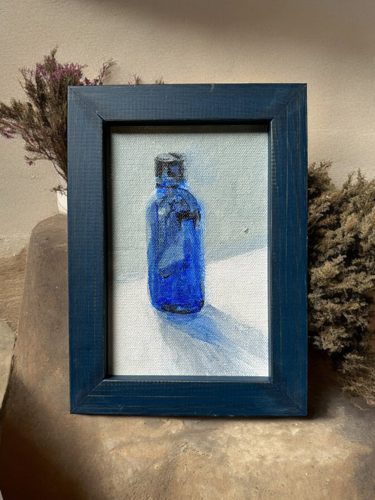 Blue Bottle - Oil on Board - #1081 - SOLD