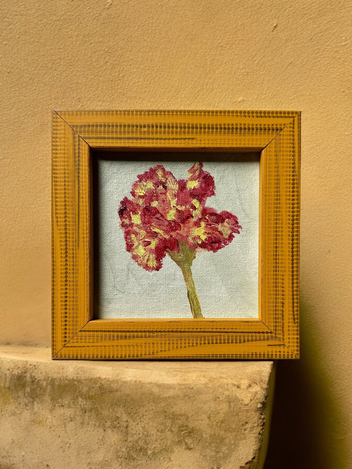 Simple Carnation - Oil on Board - #1084