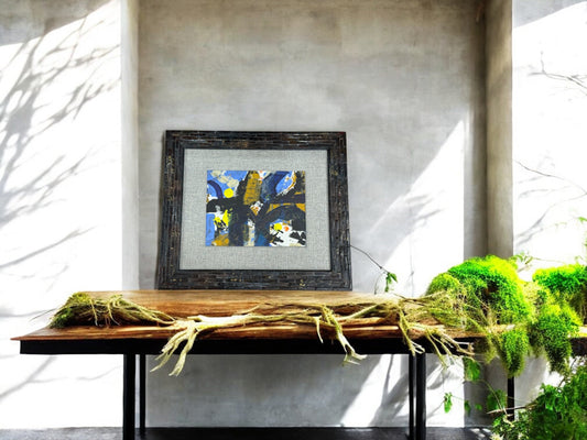 Blue Bulbs - Mixed media on paper #1406