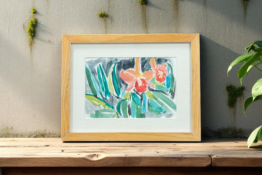 Daffodil- Angela Reed - Mixed media on paper #1438