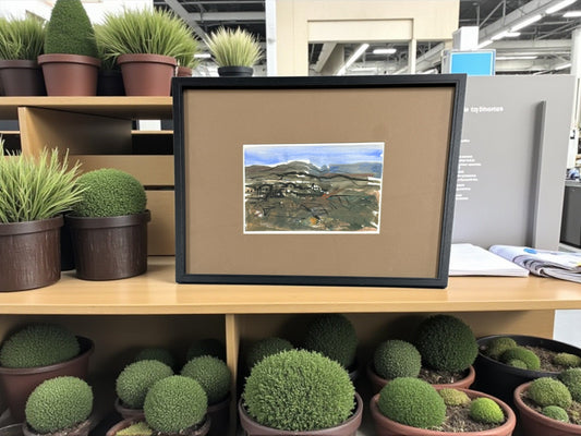 Tuscan Hillside - Angela Reed - Mixed media on paper #1417