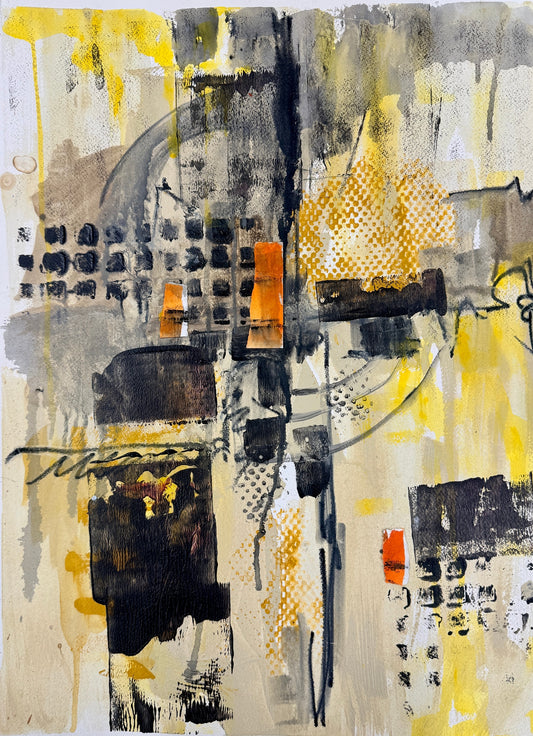 Urban Signal – Abstract Mixed Media Fine Art Print