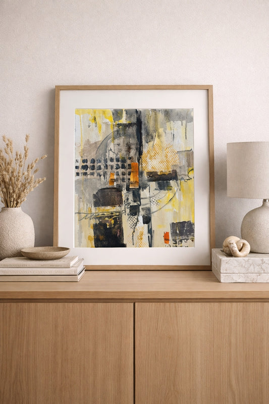Urban Signal – Abstract Mixed Media Fine Art Print