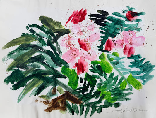 Abstract Tropical Floral – Expressive Botanical Fine Art Print