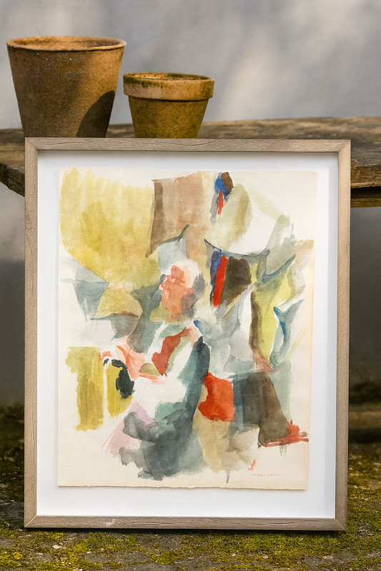 Gesture in Stillness  by A. Ferrara 1964 - Mixed Media on Paper #1423