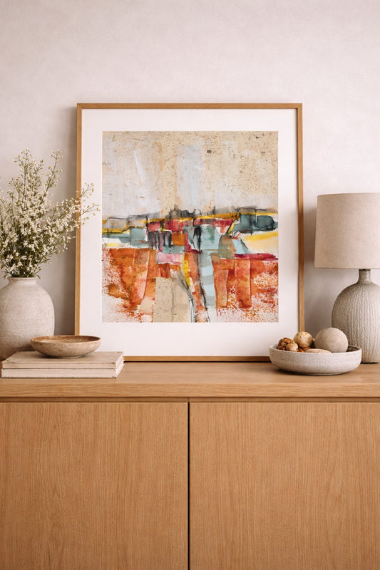 Horizon Layers – Mixed Media Fine Art Print