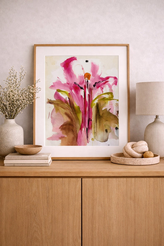 Pink Bloom – Abstract Floral Fine Art Print