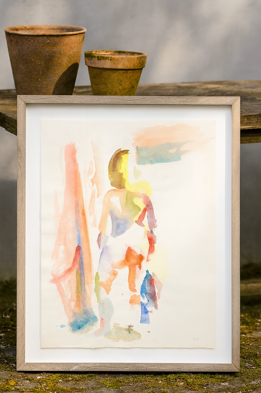 Gesture in Stillness  by A. Ferrara 1964 - Mixed Media on Paper #1424