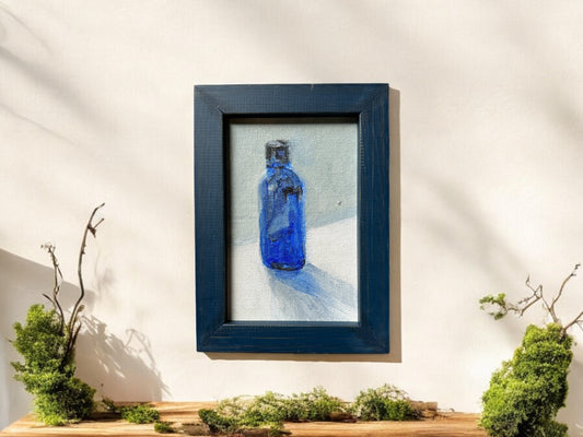 Blue Bottle - Oil on Board -  #1081 - SOLD