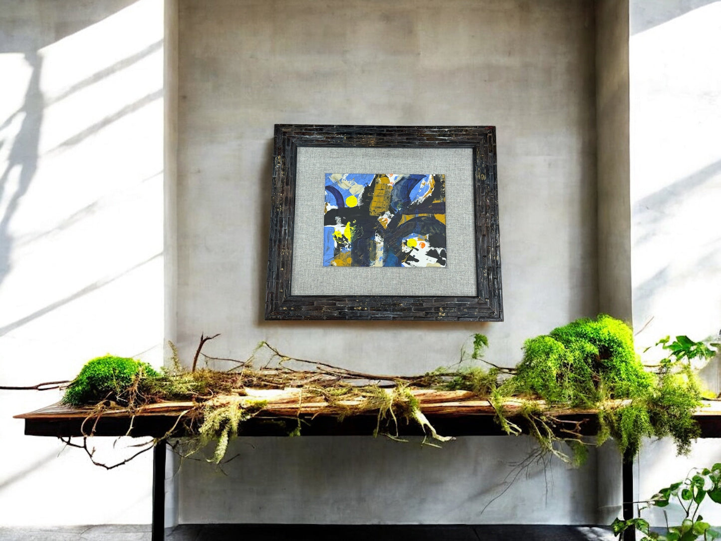 Blue Bulbs - Mixed media on paper #1406