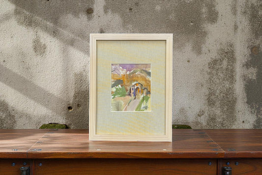 Tuscan Estate- Angela Reed - Mixed media on paper #1436