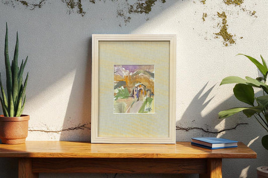 Tuscan Estate- Angela Reed - Mixed media on paper #1436