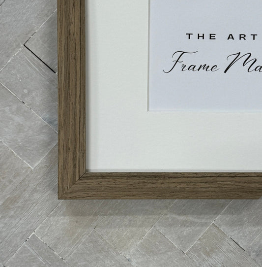 Woodland Brown Natural Wood Picture Frame with Mat - The Artful
