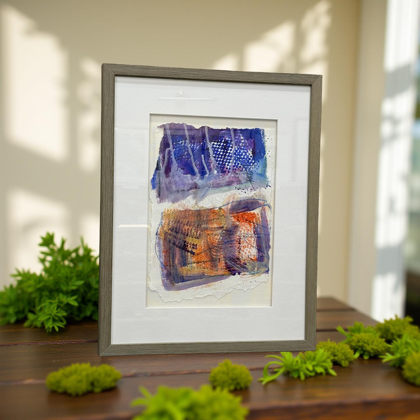 Veins of color - Angela Reed - Mixed media on paper #1419