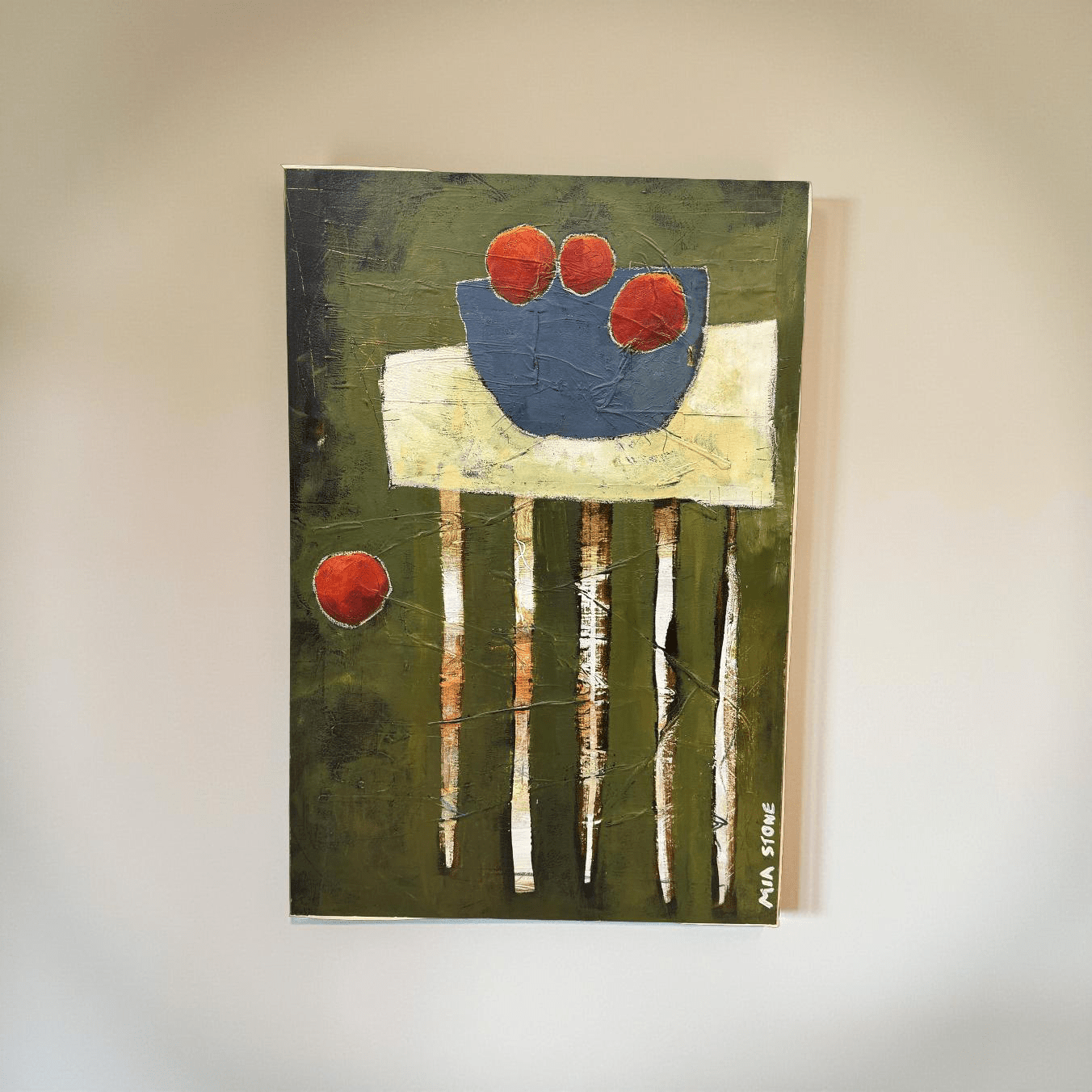 Table Setting II - Mia Stone - Mixed media on canvas 2006 - The Artful