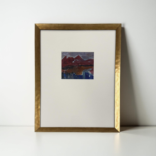 Red Rock Mountains - Angela Reed - Mixed Media on paper #1977