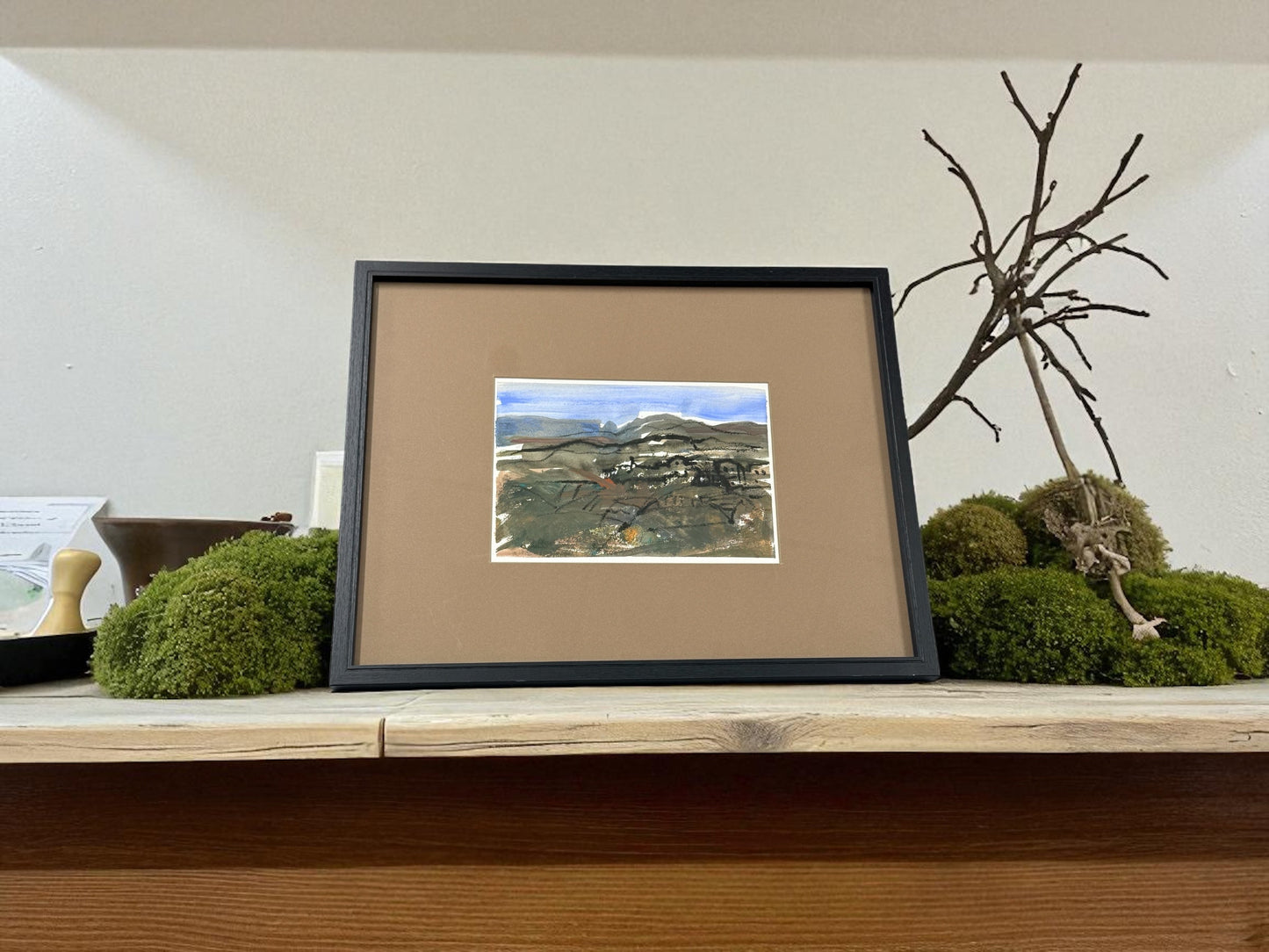 Tuscan Hillside - Angela Reed - Mixed media on paper #1417