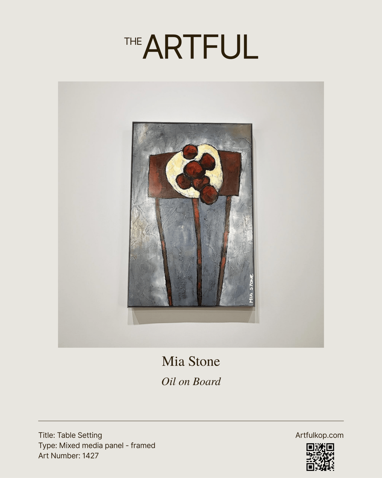 Table Setting - Mia Stone - Mixed media on canvas 1427 - The Artful